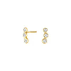 Nordahl Andersen 14 Karat Guld Ørestikker med Brillanter 0,02 Carat W/SI