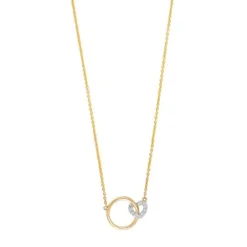 Nordahl Andersen Halskæde i 14 Karat Guld med Brillanter 0,02 Carat W/SI