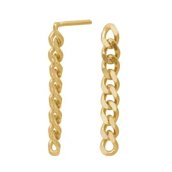 Nordahl Andersen Panzer52 Forgyldt Sølv Øreringe