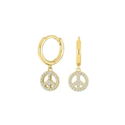 Nordahl Andersen Peace Ibinor Øreringe i Forgyldt Sølv