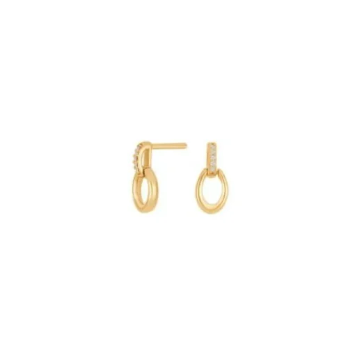 Nordahl Andersen Siersbøl Ørestikker i 14 Karat Guld med Brillanter 0,015 Carat W/SI