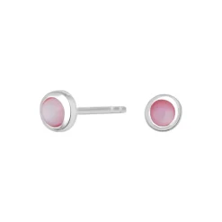 Nordahl Andersen Sterling Sølv Børneørestikker med Pink Perlemor