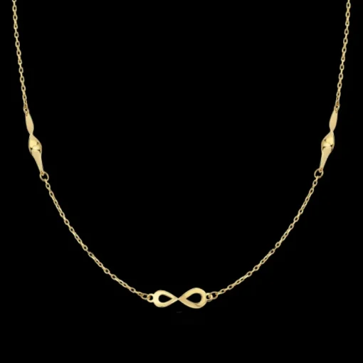Nuran Melfia Infinity 14 Karat Guld Halskæde 2305111F