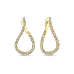 Nuran Valentina Large Ørestikker i 14 Karat Guld med Brillanter 0,90 Carat W/SI