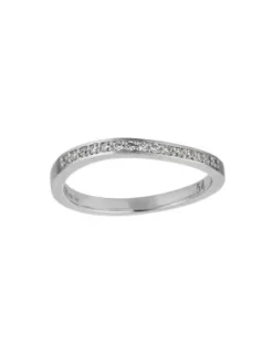 Ocean Flow Band Sparkle Sterling Sølv Ring