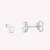 Pearl Double Sterling Sølv Ørestikker fra byBiehl med Ferskvandsperler