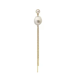 Pearl Earring No. 7 Forgyldt Sølv Ørering fra Heiring med Ferskvandsperle