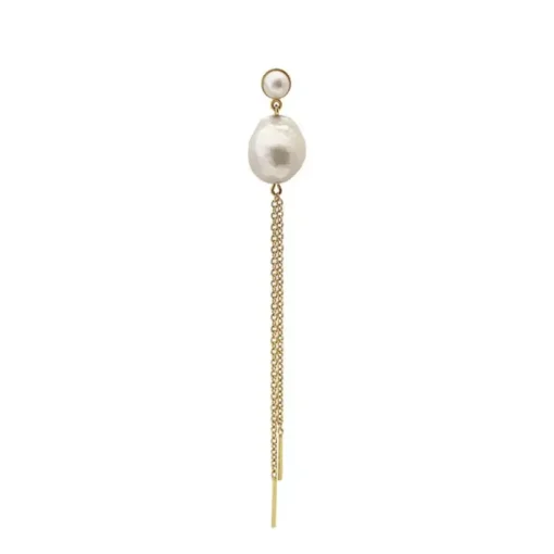 Pearl Earring No. 7 Forgyldt Sølv Ørering fra Heiring med Ferskvandsperle
