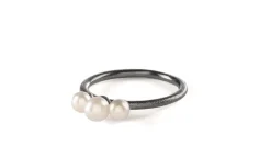 Pernille Corydon 3 Pearls Sterling Sølv Ring med Perler