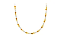 Pernille Corydon Amber Glow Halskæde i Forgyldt Sølv med Sten