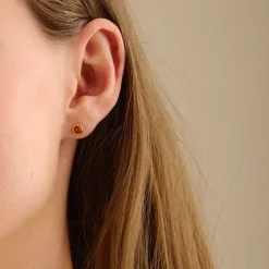 Pernille Corydon Amber Glow Earsticks Sterling Sølv Øreringe med Rav