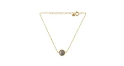 Pernille Corydon Aura Forgyldt Sølv Armbånd med Grå Månesten B-646-GP