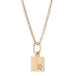 Pernille Corydon Diamond Square Forgyldt Sølv Halskæde