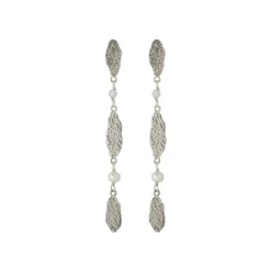 Pernille Corydon Drifting Dreams Øreringe i Sterling Sølv med Ferskvandsperle Og Akvamarin