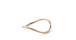 Pernille Corydon Facet Curved Ring i Rosaforgyldt Sølv