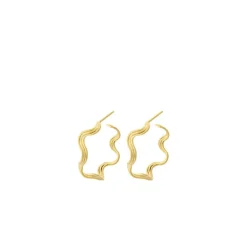 Pernille Corydon Hellir Hoops Forgyldt Sølv Øreringe