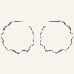 Pernille Corydon Large Hellir Hoops Sterling Sølv Øreringe