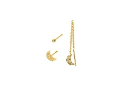 Pernille Corydon Moonlight Box Ørestikker i Forgyldt Sølv
