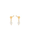 Pernille Corydon Ocean Dream Øreringe i Forgyldt Sølv med Ferskvandsperler