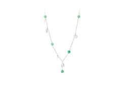 Pernille Corydon Ocean Hope Necklace Sterling Sølv Halskæde med Perler Og Grøn Aventurin