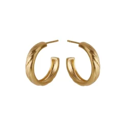 Pernille Corydon River Hoops Øreringe i Forgyldt Sølv