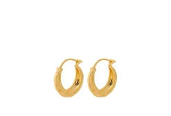 Pernille Corydon Small Coastline Øreringe i Forgyldt Sølv