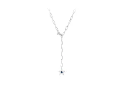 Pernille Corydon Winter Solstice Twinkling Star Sterling Sølv Halskæde med Regnbue Månesten