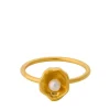 Pernille Corydon Winter Solstice Hidden Pearl Forgyldt Sølv Ring med Ferskvandsperle