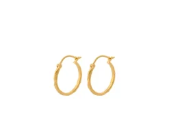 Pernille Corydon Winter Solstice Ice Creoles Forgyldt Sølv Øreringe