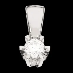 Prinsesse Vedhæng 0,17 ct. i 14 Karat Hvidguld fra Scrouples