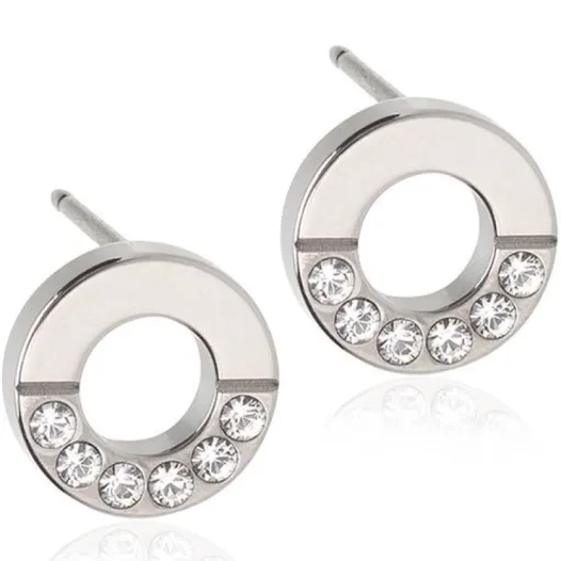 Puck Hollow Split Titanium Øreringe fra Blomdahl