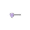 Purple Heart Sterling Sølv Ørestik fra Stine A. med Emalje
