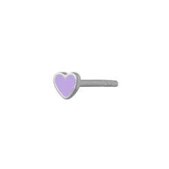 Purple Heart Sterling Sølv Ørestik fra Stine A. med Emalje
