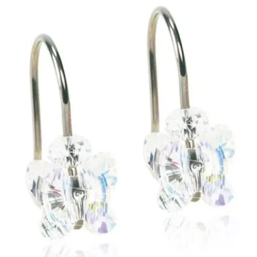 Rainbow Butterfly Titanium Øreringe fra Blomdahl