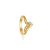 Randers Sølv 8 Karat Guld Ring med Diamant 0,05 Carat W/SI