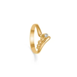 Randers Sølv 8 Karat Guld Ring med Diamant 0,05 Carat W/SI