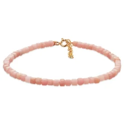 Scrouples Forgyldt Sølv Armbånd med Pink Opal 39032A,M