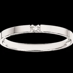 Scrouples Grace 8 Karat Hvidguld Ring med Diamant 0,02 Carat W/P1