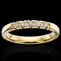 Scrouples Grace Alliance 14 Karat Guld Ring med Diamanter 0,15 Carat W/SI