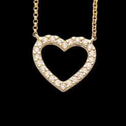 Scrouples Hjerte 14 Karat Guld Vedhæng med Brillanter 0,15 Carat W/SI