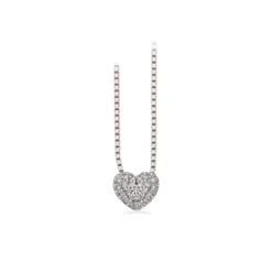 Scrouples Hjerte 14 Karat Hvidguld Vedhæng med Diamanter 0,17 Carat W/SI