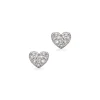 Scrouples Hjerte 14 Karat Hvidguld Øreringe med Brillanter 0,11 Carat W/SI