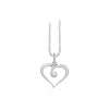 Scrouples Hjerte Vedhæng i 8 Karat Hvidguld med Diamant 0,02 Carat H-W/SI