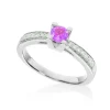 Scrouples Kleopatra Queen Limited Edition La Vie En Rose 14 Karat Hvidguld Ring med 0,40 Carat Pink Safir og Diamanter 0,16 Carat W/SI