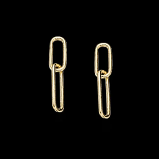 Scrouples Links Øreringe i 8 Karat Guld 120203