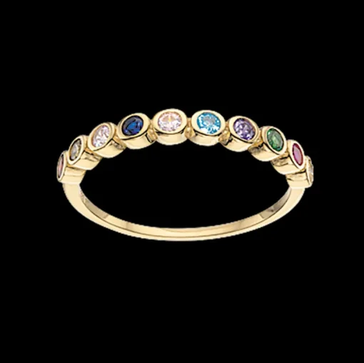 Scrouples Rainbow 8 Karat Guld Ring 711423