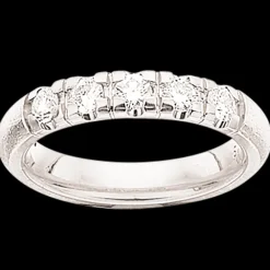 Scrouples Rustik Alliance 14 Karat Hvidguld Ring med Diamant 0,09 Carat W/SI