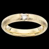 Scrouples Rustik Alliance Ring i 14 Karat Guld med Diamant 0,09 Carat W/SI