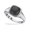 Scrouples Signet Sterling Sølv Herrering med Onyx
