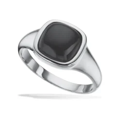 Scrouples Signet Sterling Sølv Herrering med Onyx